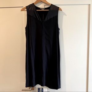 Vince crepe silk navy sheath
